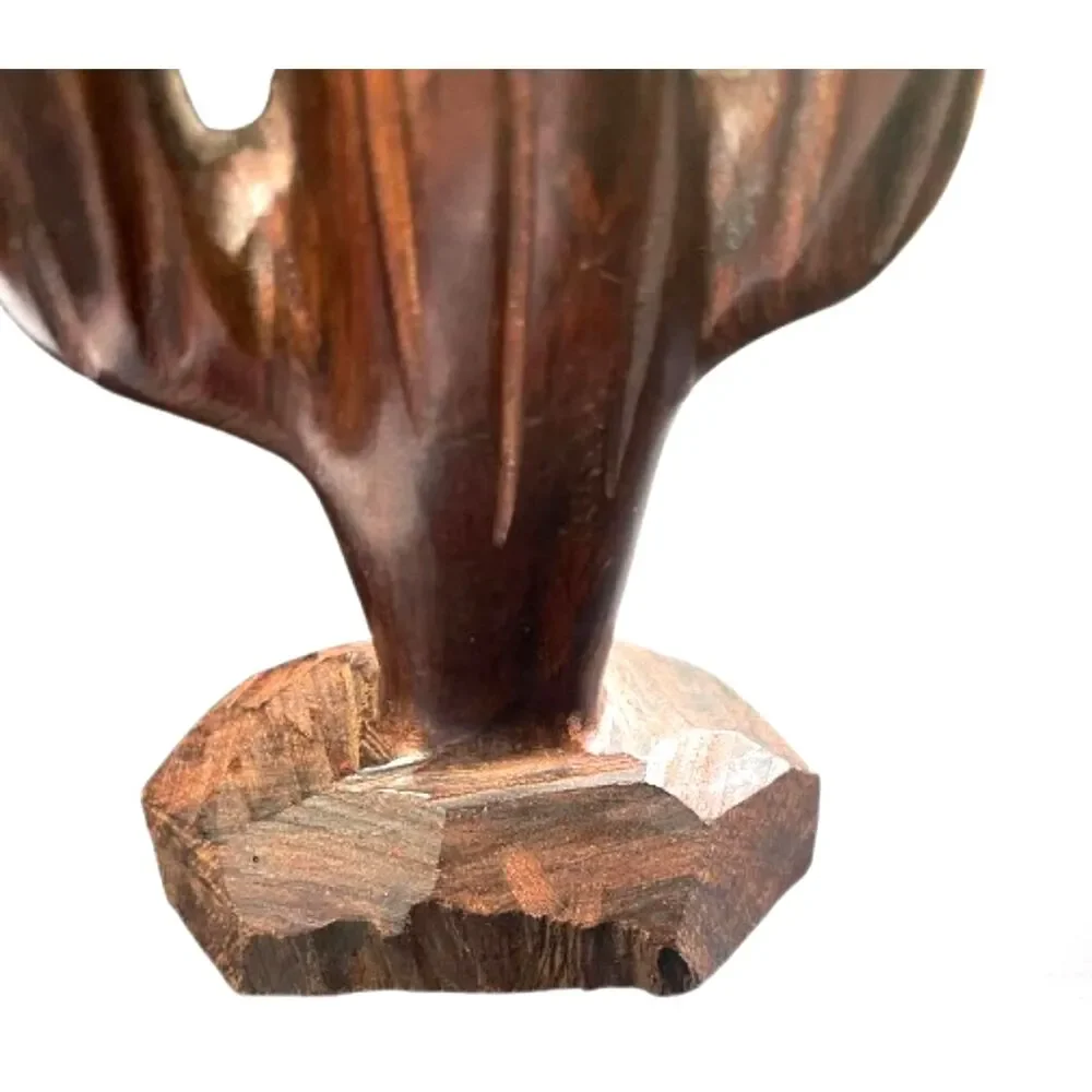 Vintage Hand-Carved Ironwood Saguaro Cactus Sculpture